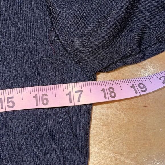 Elie Tahari Scoop Neck Ribbed Bodysuit Black Large NWT $110 - Picture 9 of 10